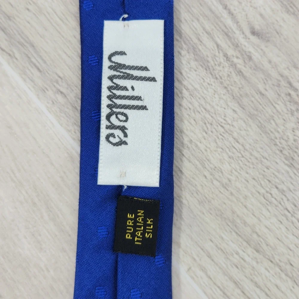 Mallory & Church Mens Tie Cobalt Blue 100% Italian Silk VTG 90s‎ Classic 57